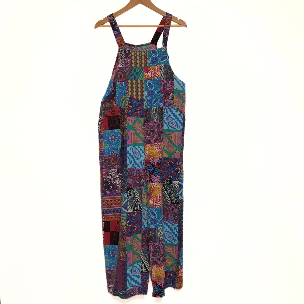 Weekend Wandered Patchwork Print Jumpsuit Overall… - image 8